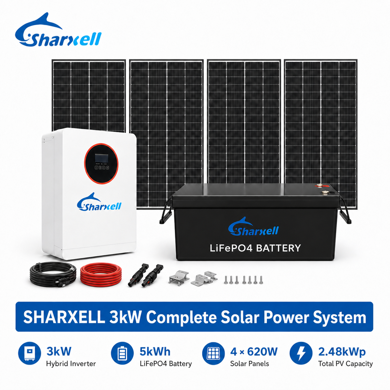 Sharxell 3kW and 5kWh energy storage system product visual